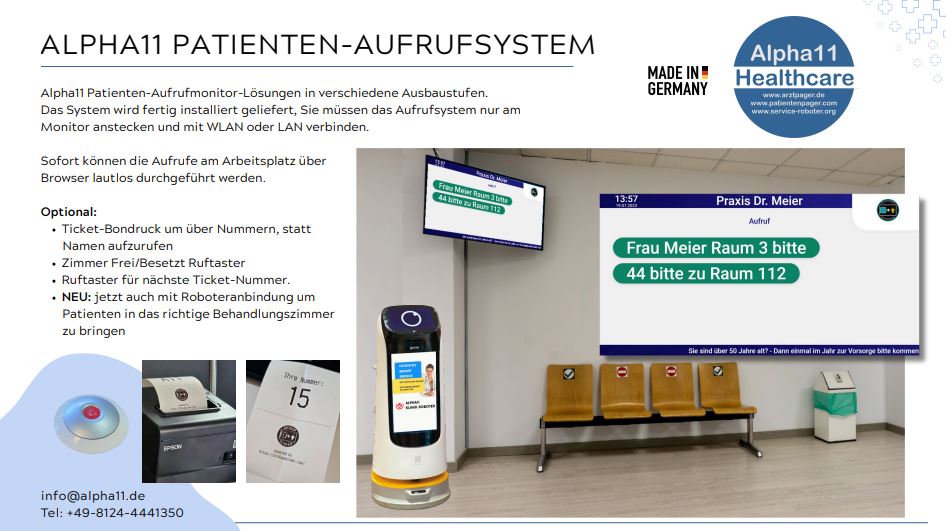 Patienten-Aufrufsystem-Wartezimmer-Monitor